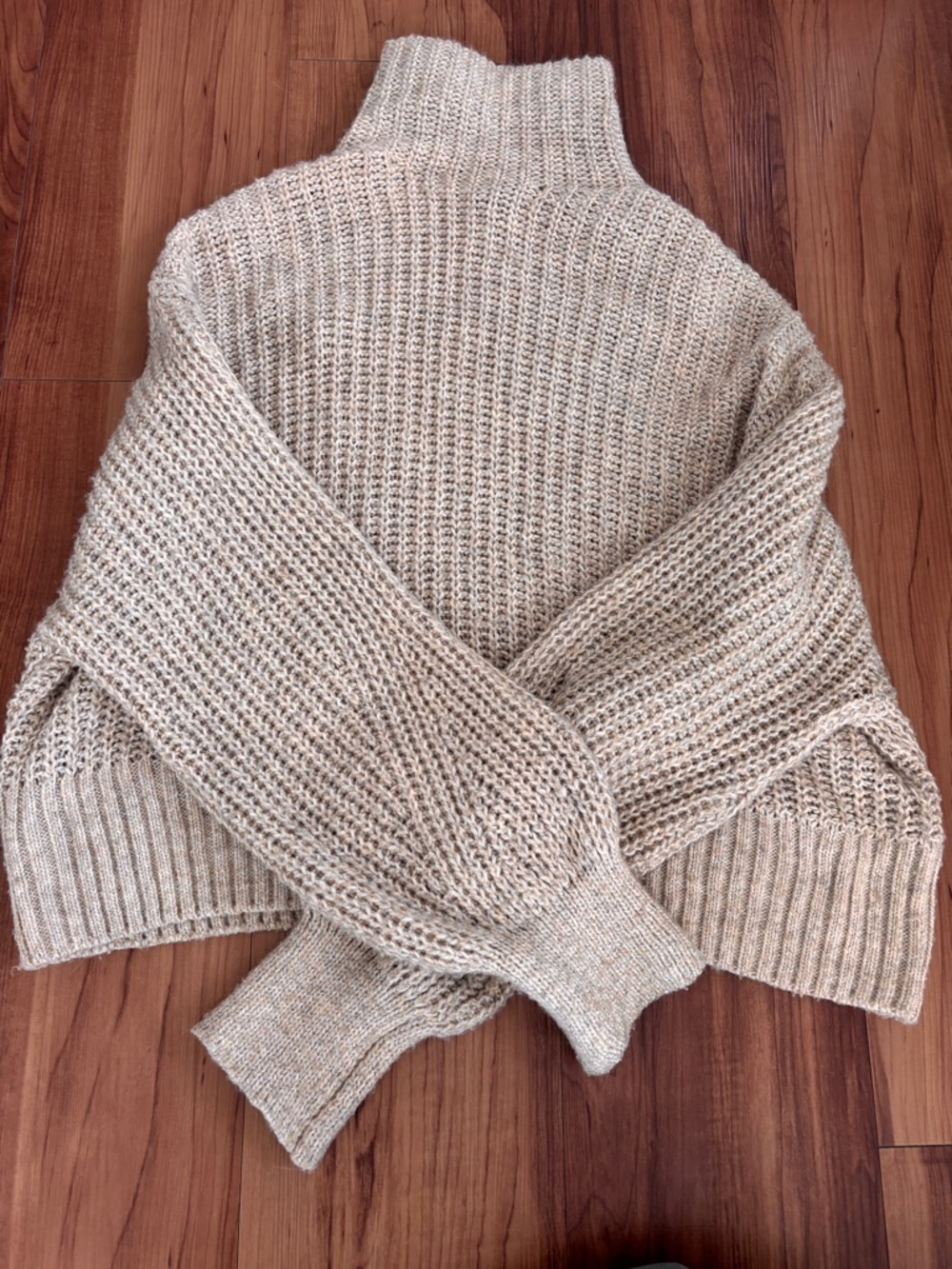 H & MCozy Cream Turtleneck Women's Sweater